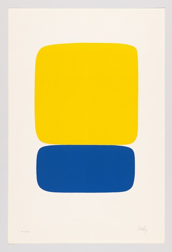 Yellow Over Dark Blue