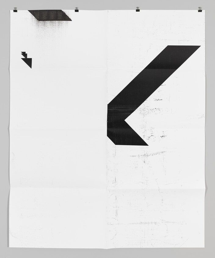 X Poster (Untitled, 2008, Epson UltraChrome inkjet on linen, 84 × 69 in, WG2001)