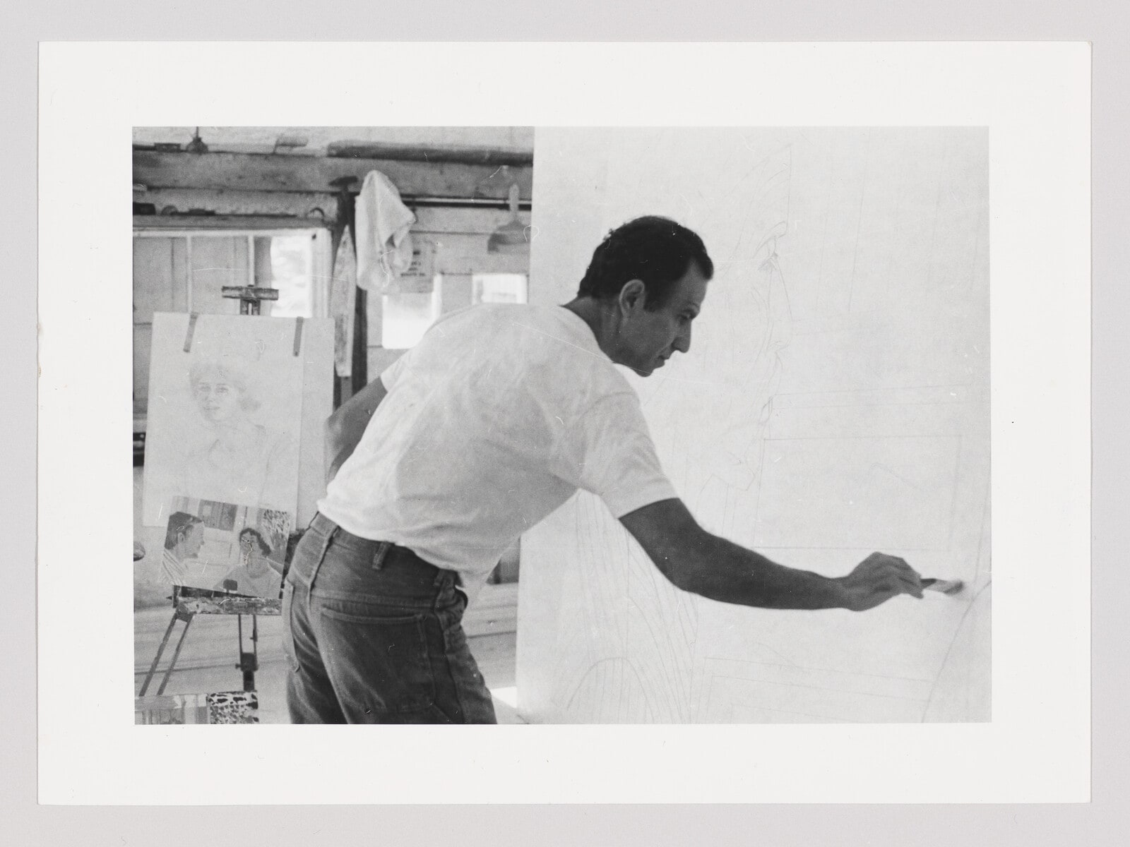 Alex Katz Painting Rudy and Yvonne 1, Lincolnville, Maine