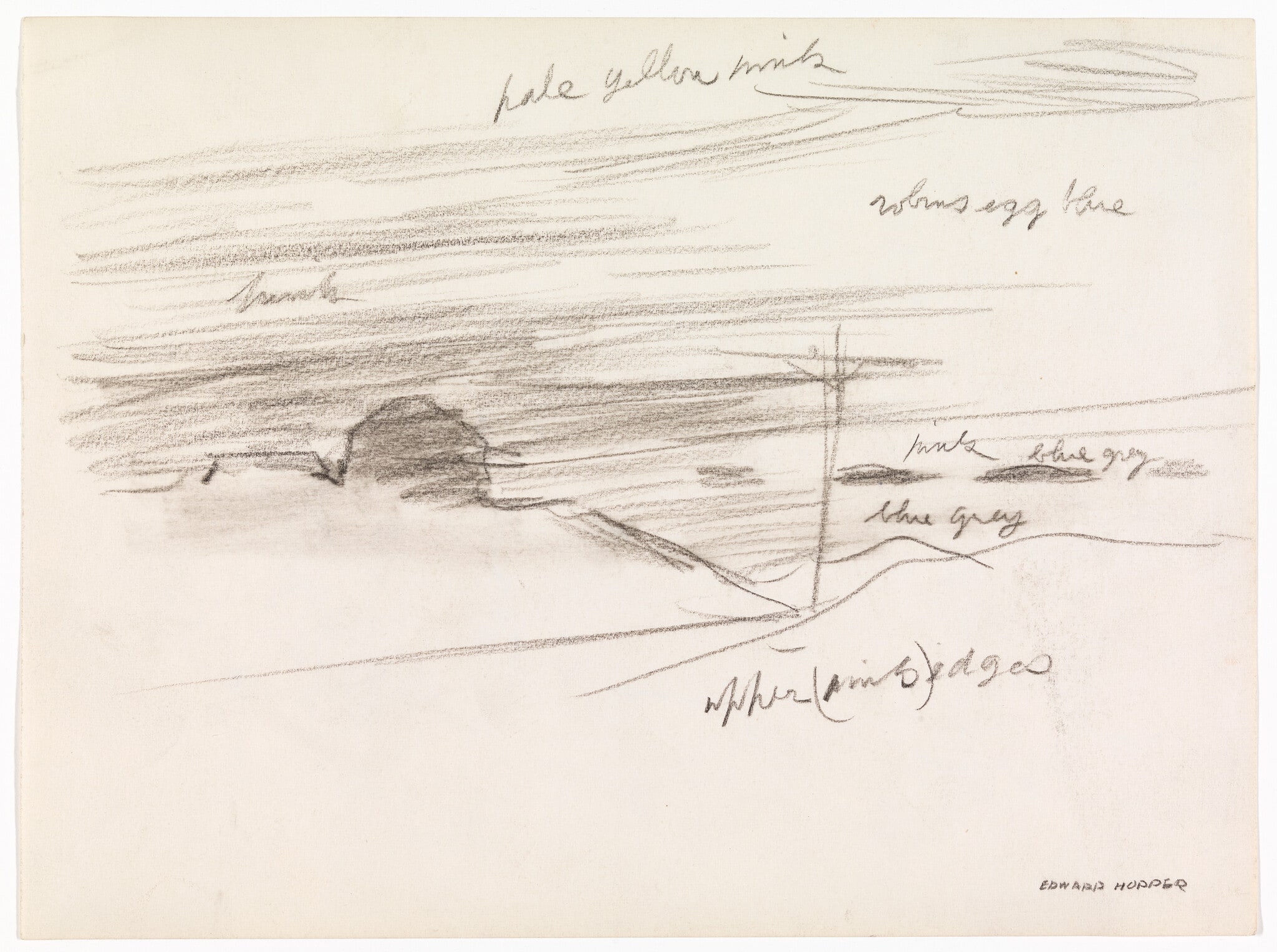 (Study of a Landscape with House, Road, and Telephone Pole)