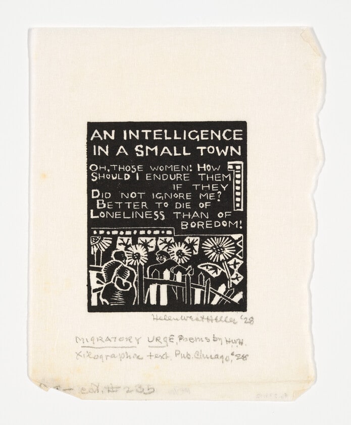 An intelligence in a small town...loneliness than of boredom!