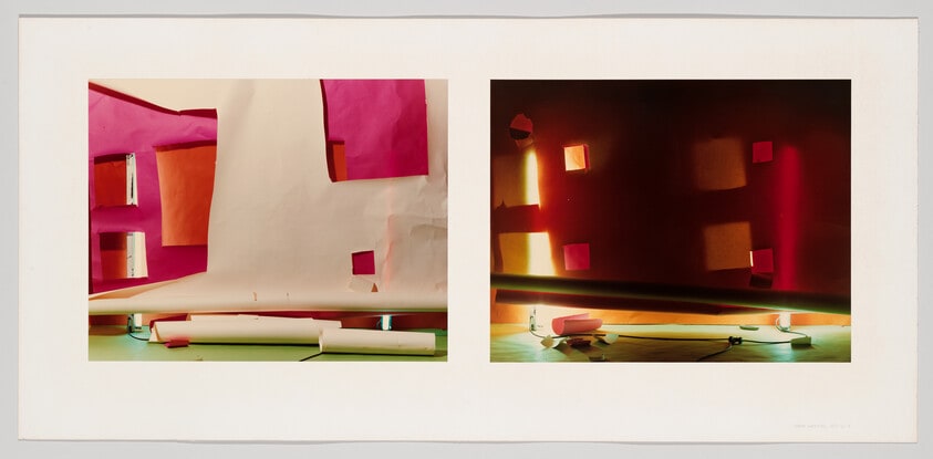 Magenta and White Cutouts
