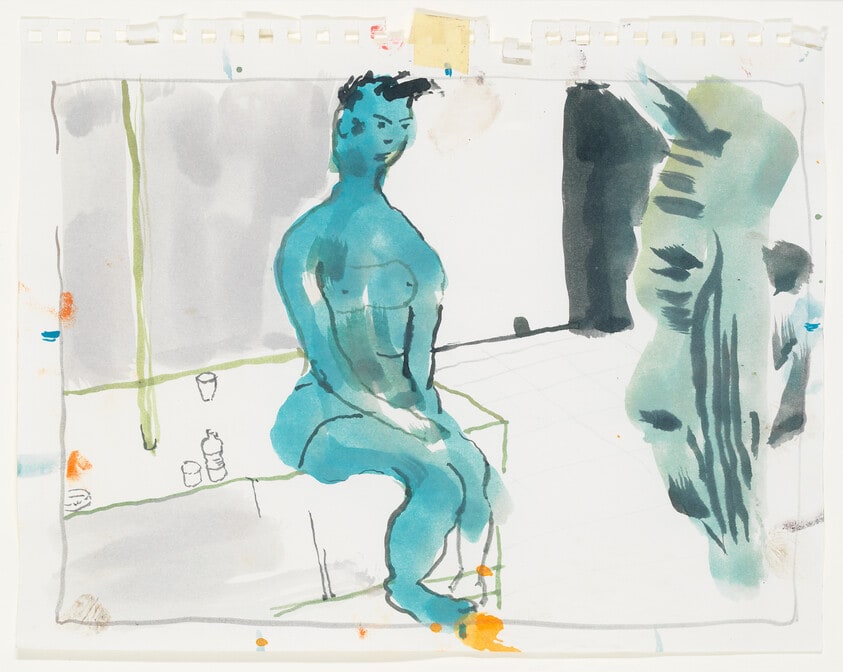 Untitled (Seated Blue Figure)