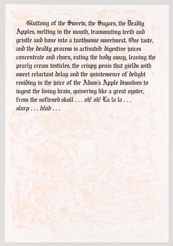 "Gluttony of the Sweets, the Sugars..."
