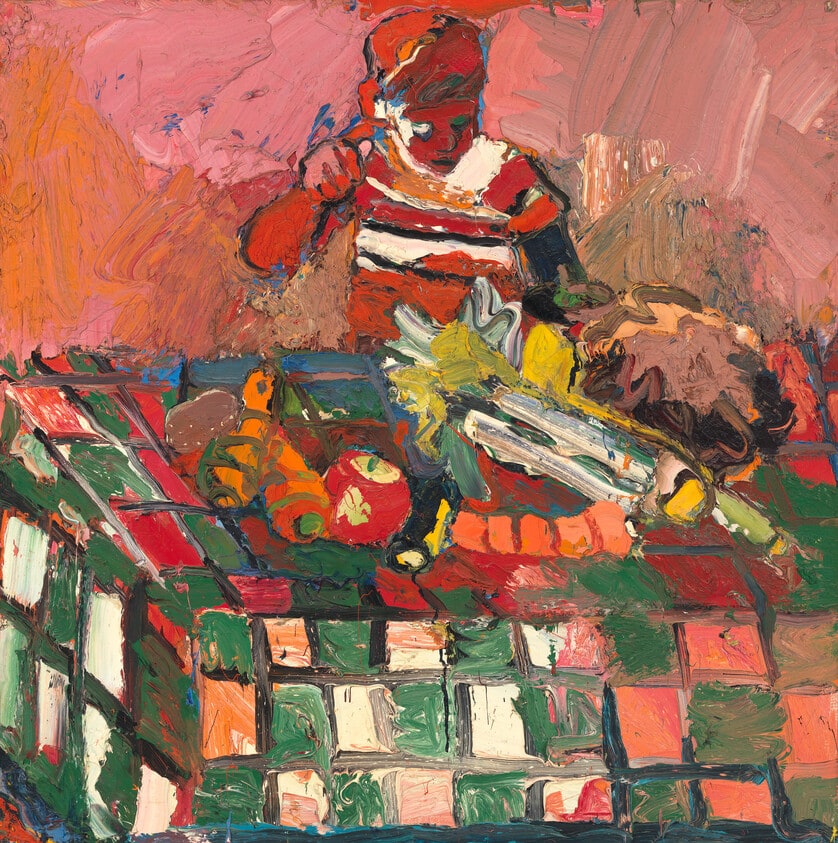 Noel at Table with Vegetables