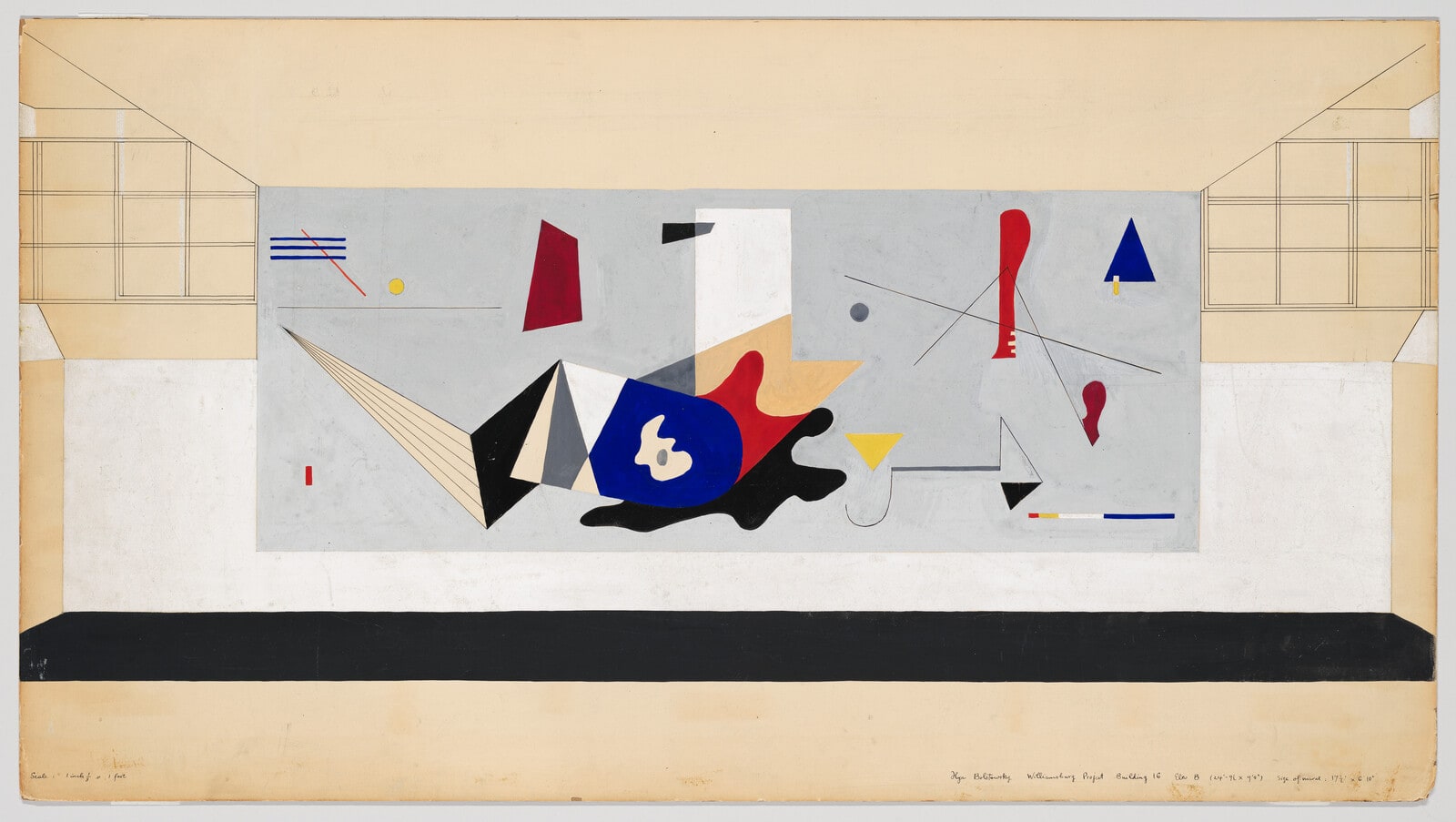 Study for Mural for Williamsburg Housing Project, New York