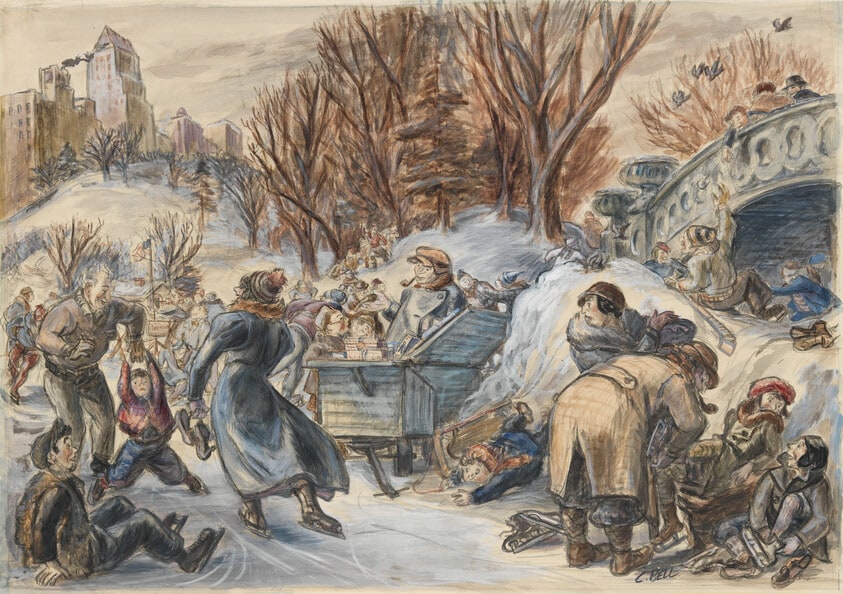 Ice Skaters, Central Park