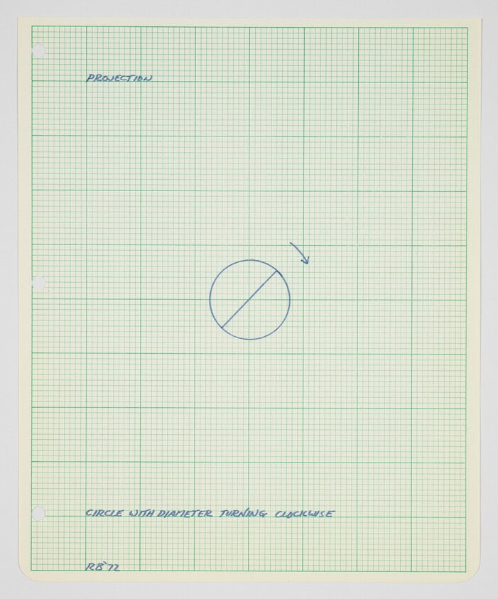 Untitled (Concept for Projection - Circle with Diameter Turning Clockwise)