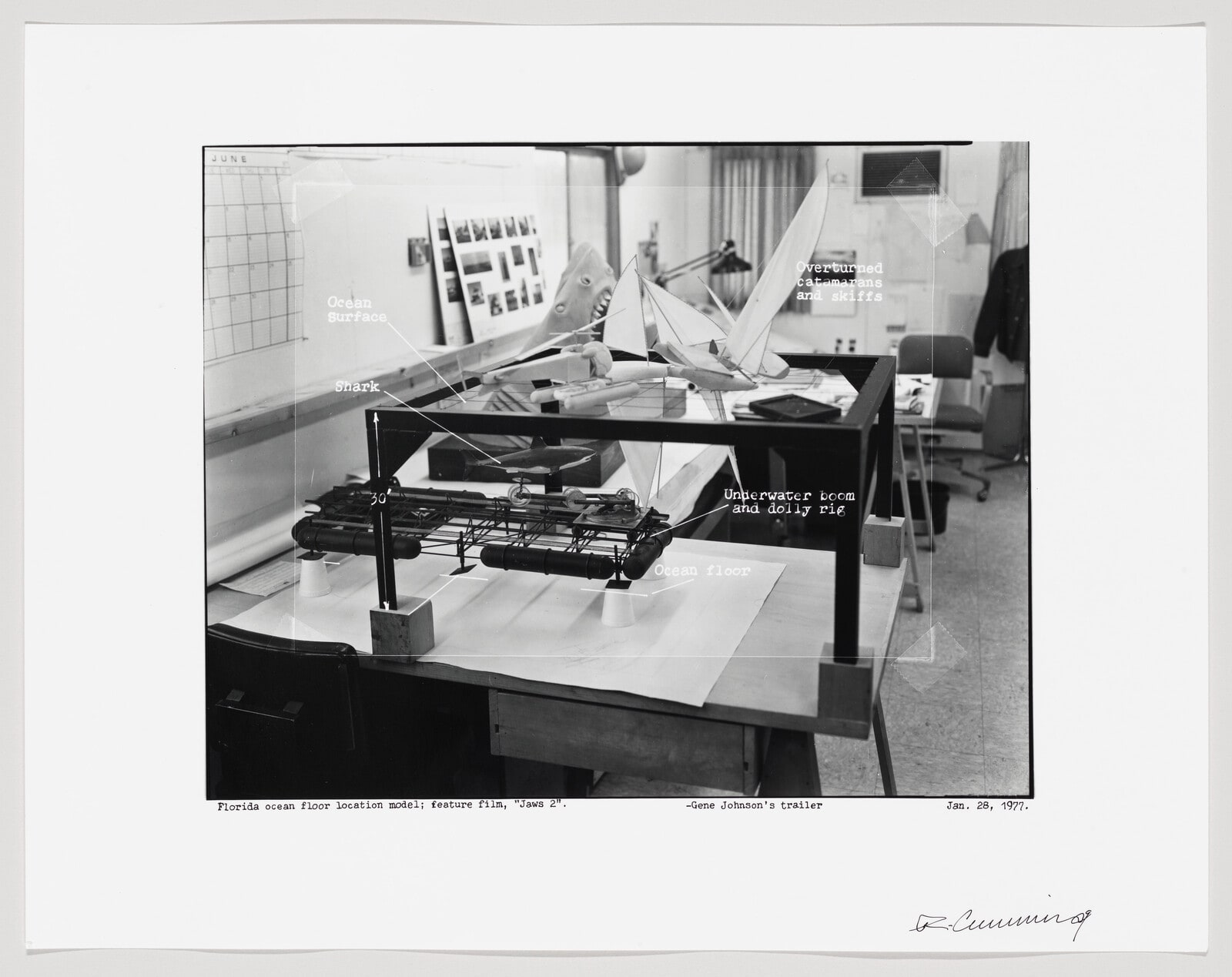 Florida Ocean Floor Location Model; feature film, "Jaws 2" (with type overlay)-Gene Johnson's Trailer