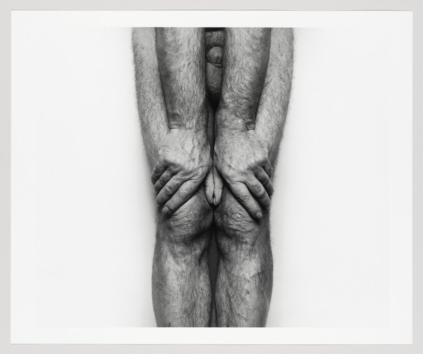 Self-Portrait (Legs and Hands, Thumbs Together)
