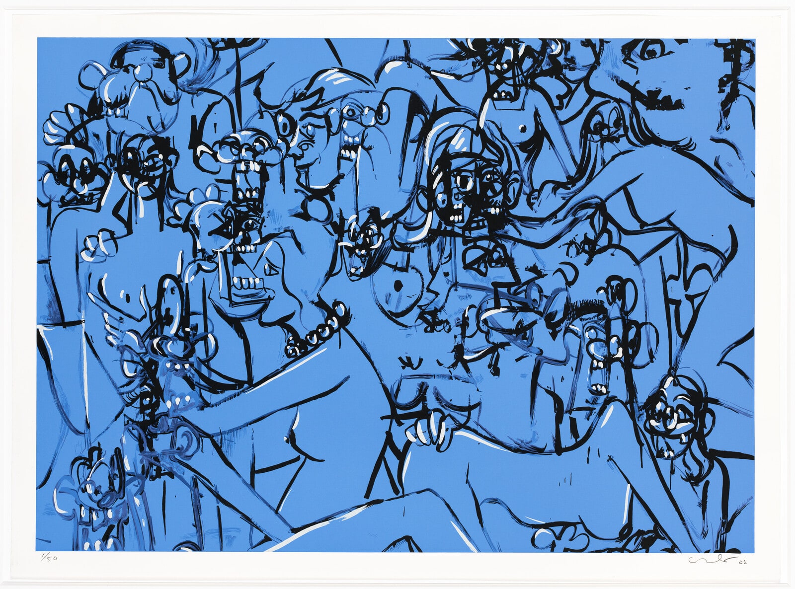 Blue Expanding Figures