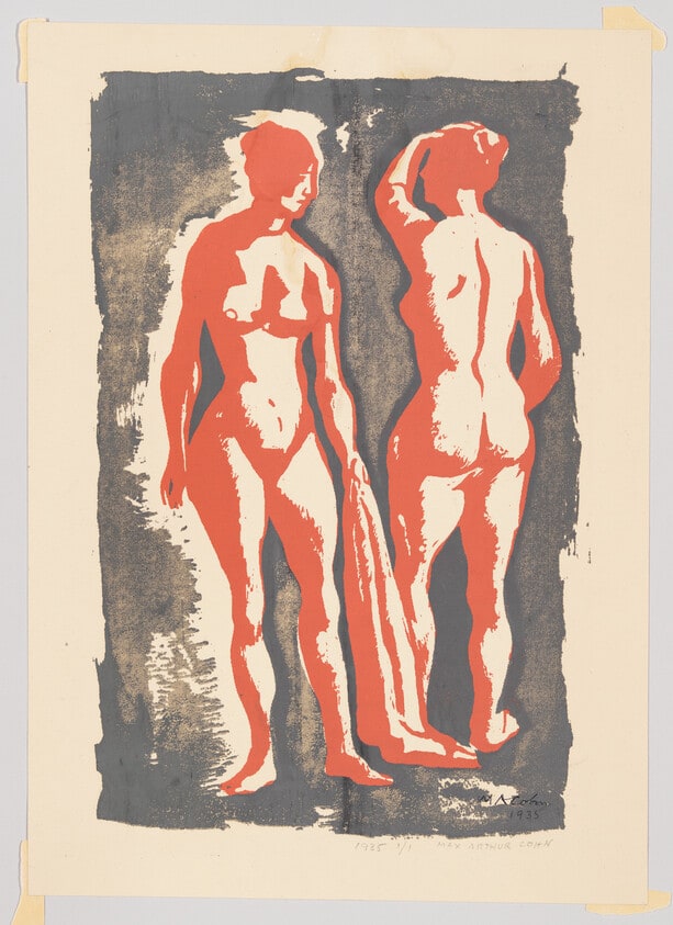 Two Standing Female Nudes