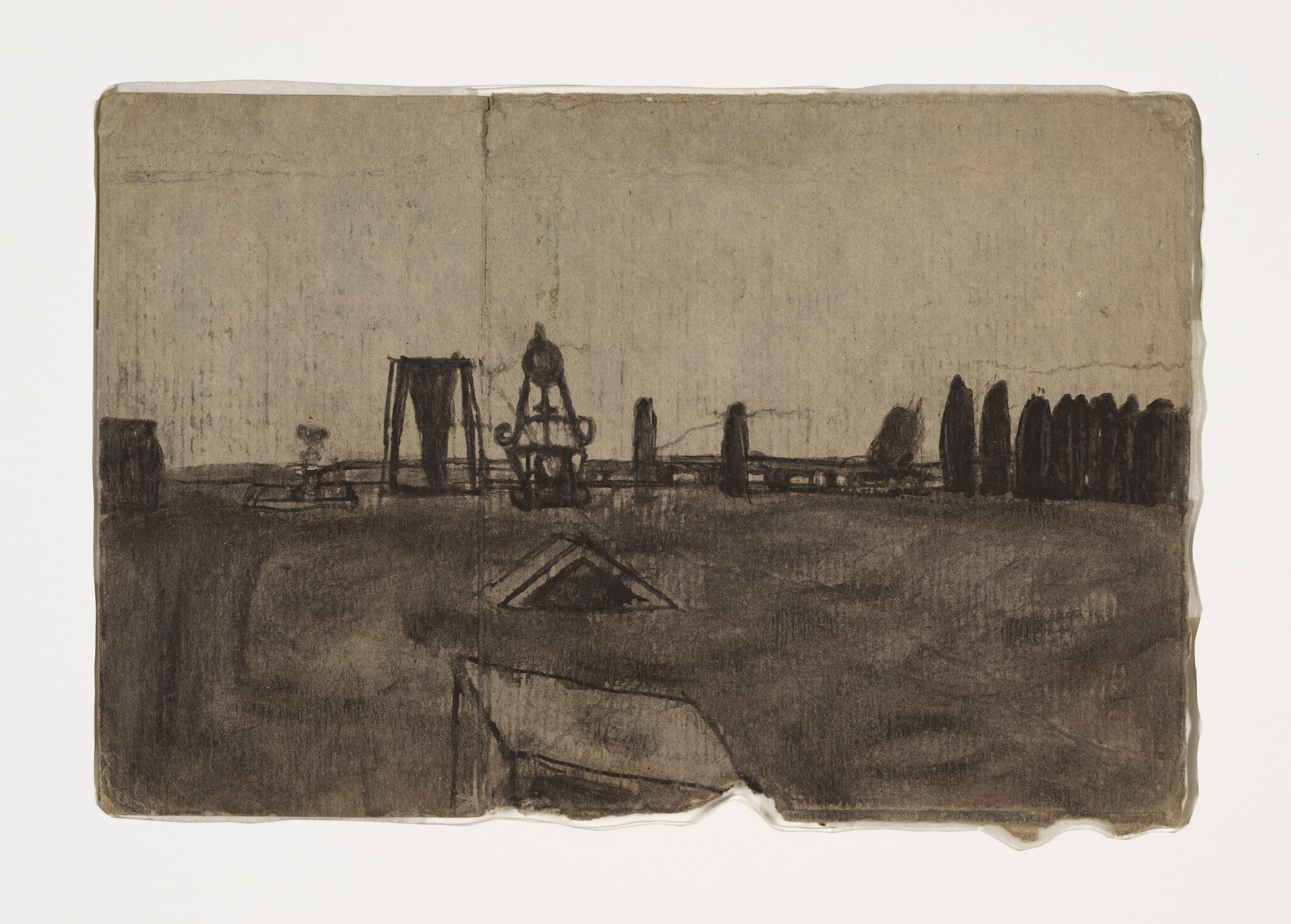 (Landscape with Sculptural Elements)