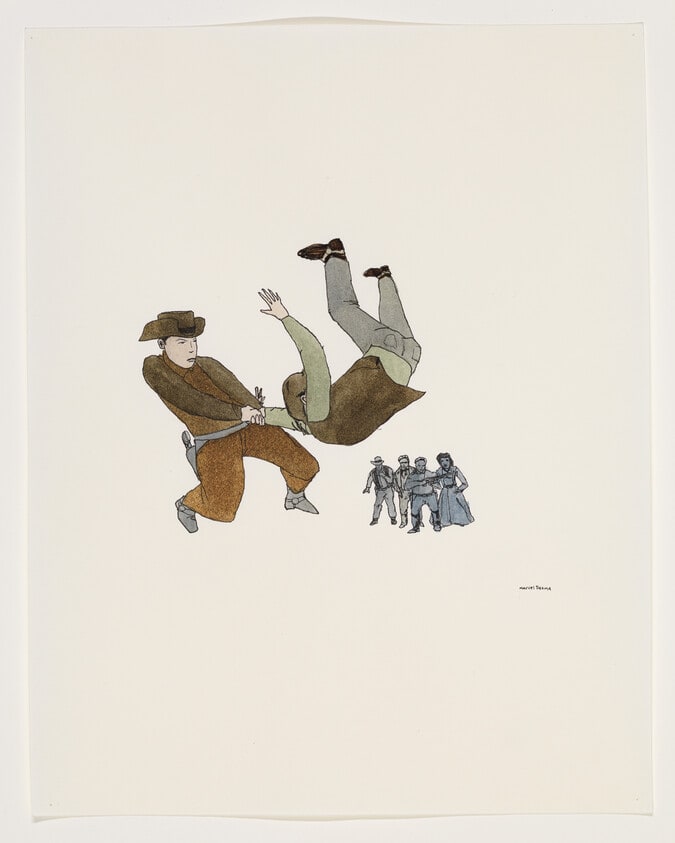 Cowboy street brawl