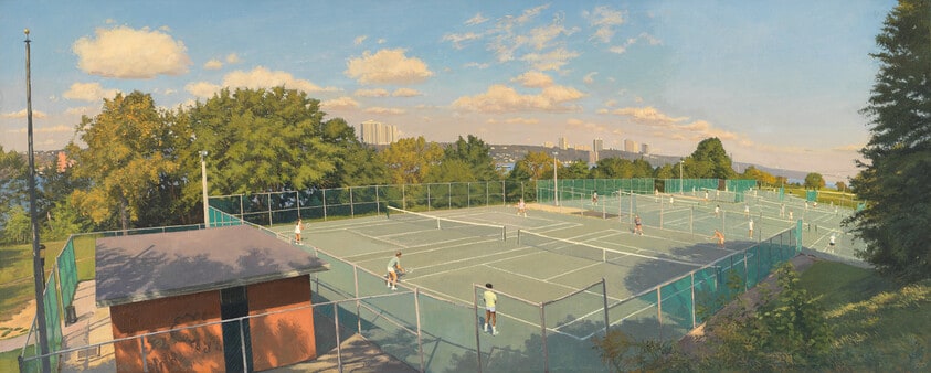 The Tennis Courts in Riverside Park at 119th Street