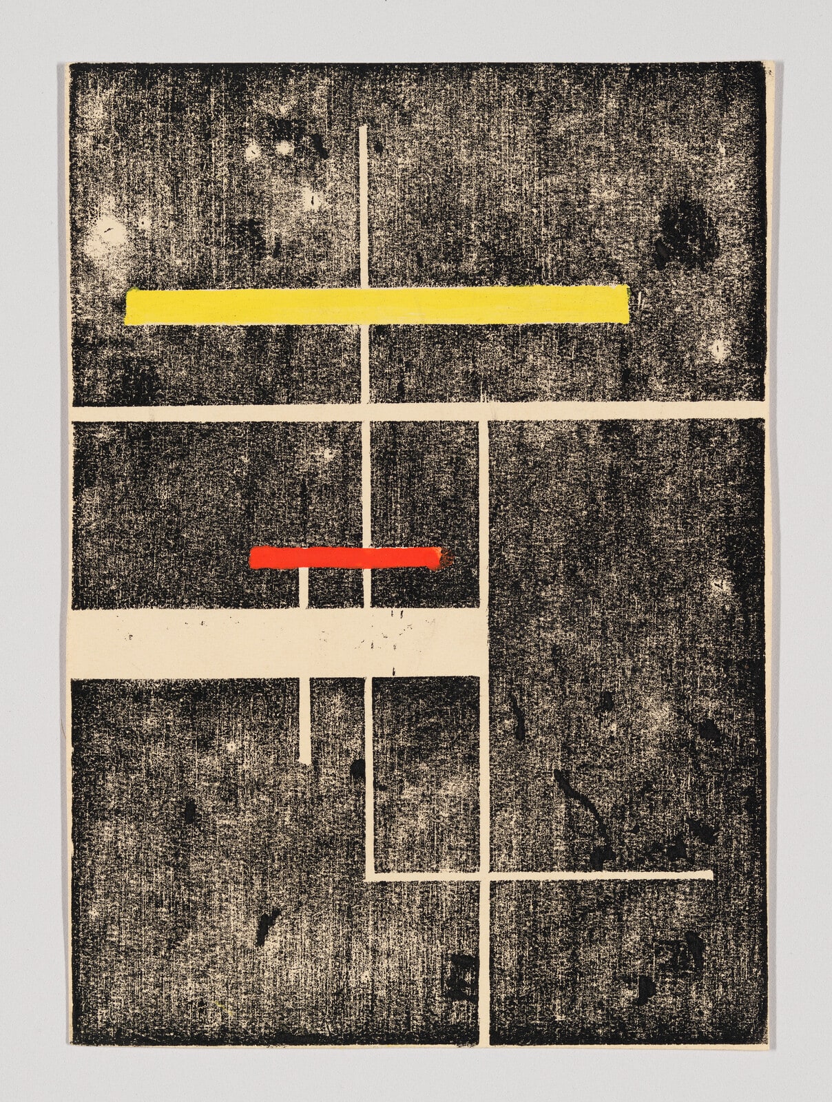 Untitled (Two large horizontal rectangles above center rectangle)