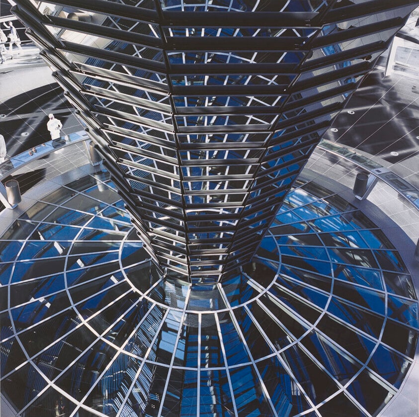Reichstag Building, Elliptical Glass Dome, Berlin, Germany (Architect: Sir Norman Foster, 1999)