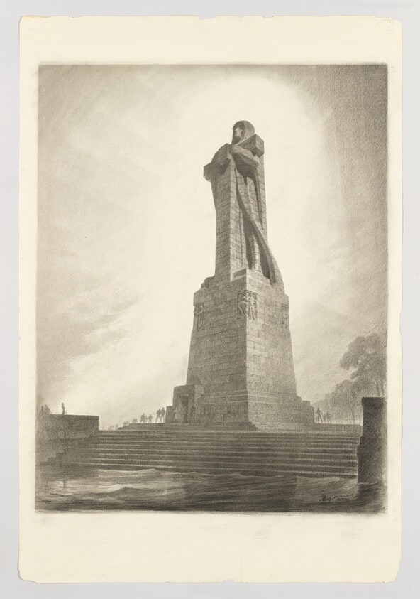 Presentation Drawing for Gertrude Vanderbilt Whitney's Columbus Monument, Huelva, Spain