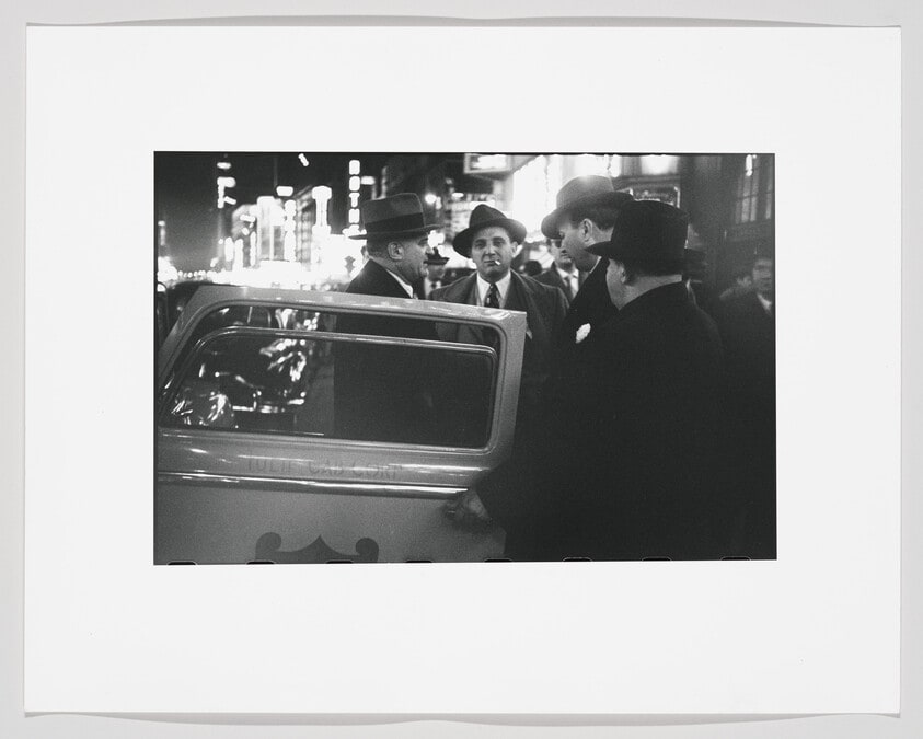 New York, N.Y. (four men at door cab)