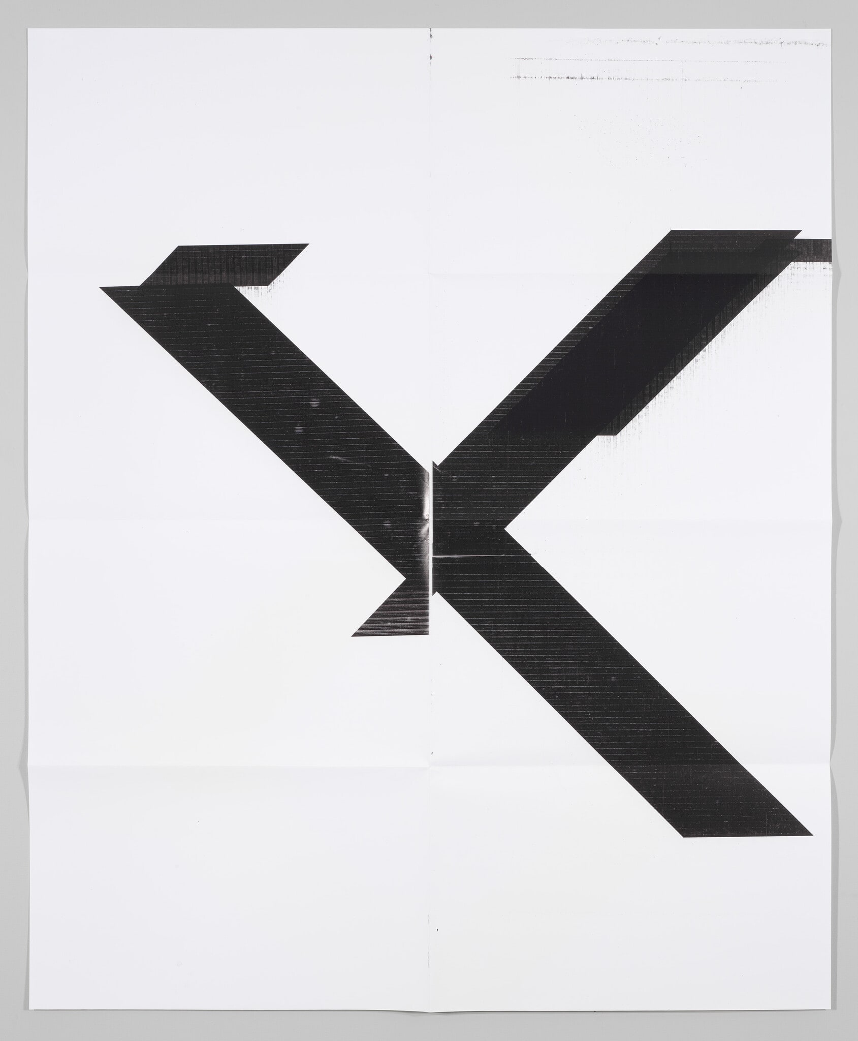 X Poster (Untitled, 2007, Epson DigitalChrome inkjet on linen, 84 x 69 inches, WG 1209)