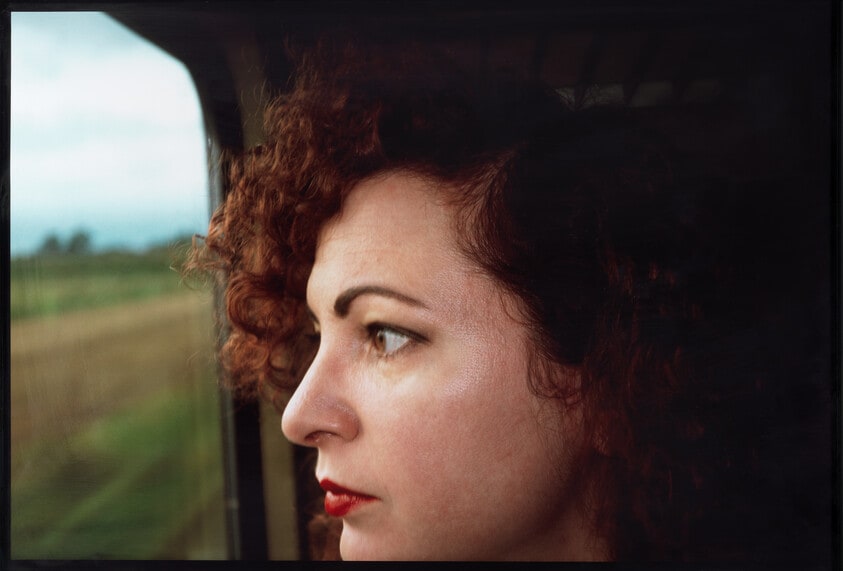 Self-portrait on the train, Germany