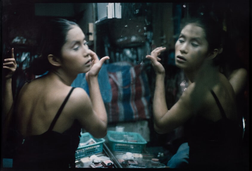 C putting on her make-up at Second Tip, Bangkok