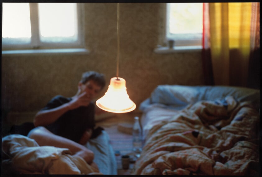 David in bed, Leipzig, Germany