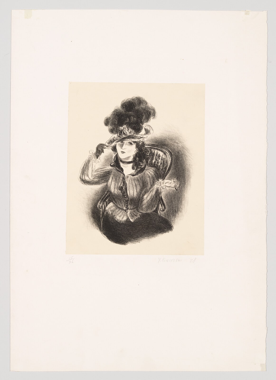 Girl in Feathered Hat