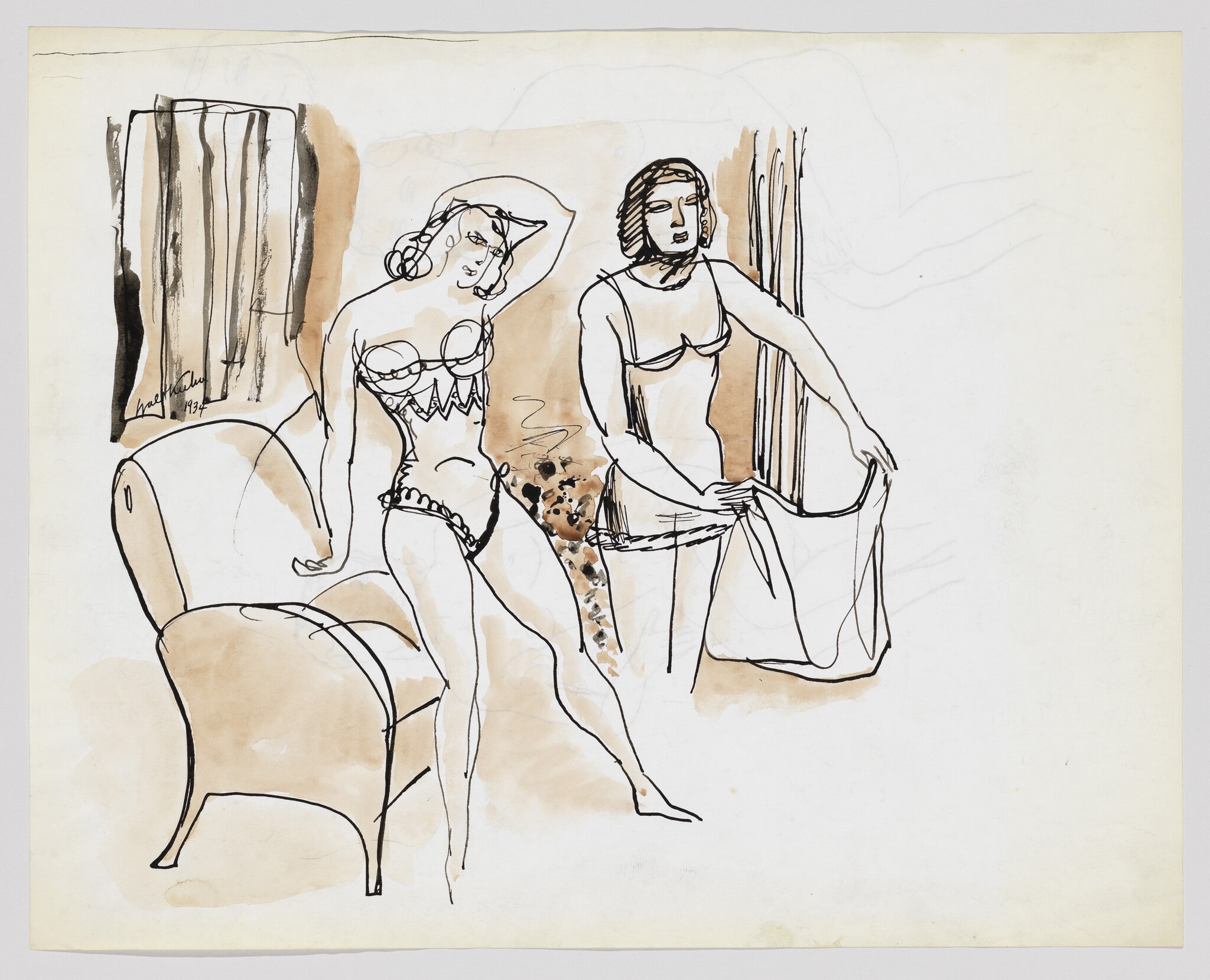 Two Women in a Dressing Room