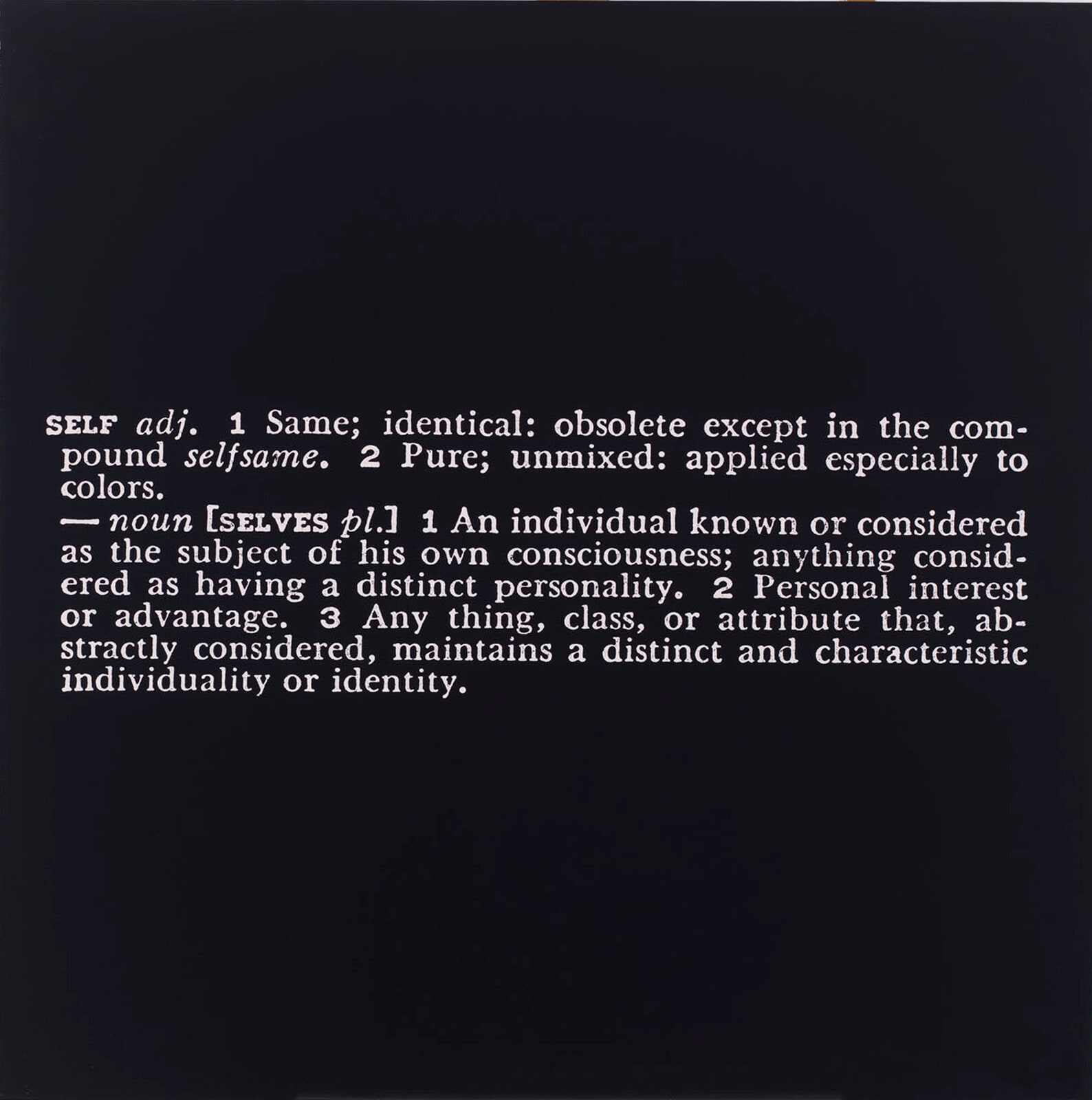 "Titled (Art as Idea as Idea), [Self]"