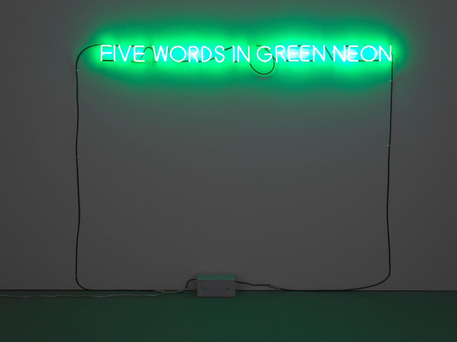 Five Words in Green Neon