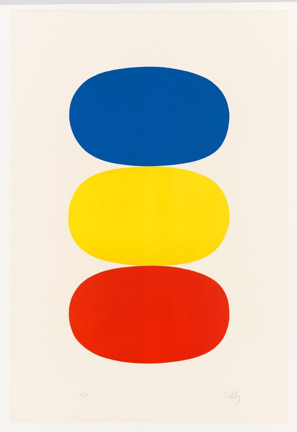 Blue and Yellow and Red-Orange