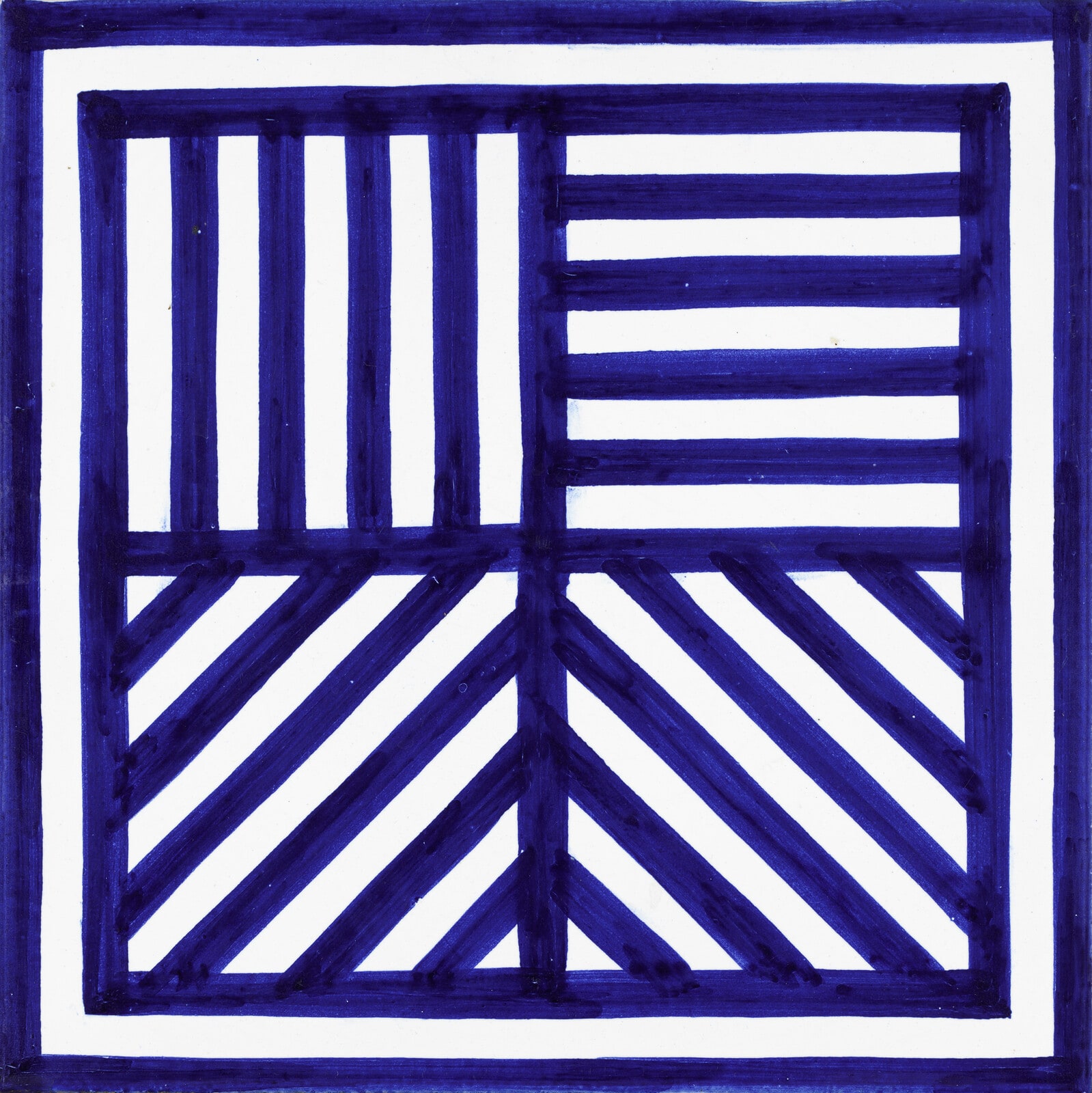 Untitled (Lines in Four Directions, Blue)