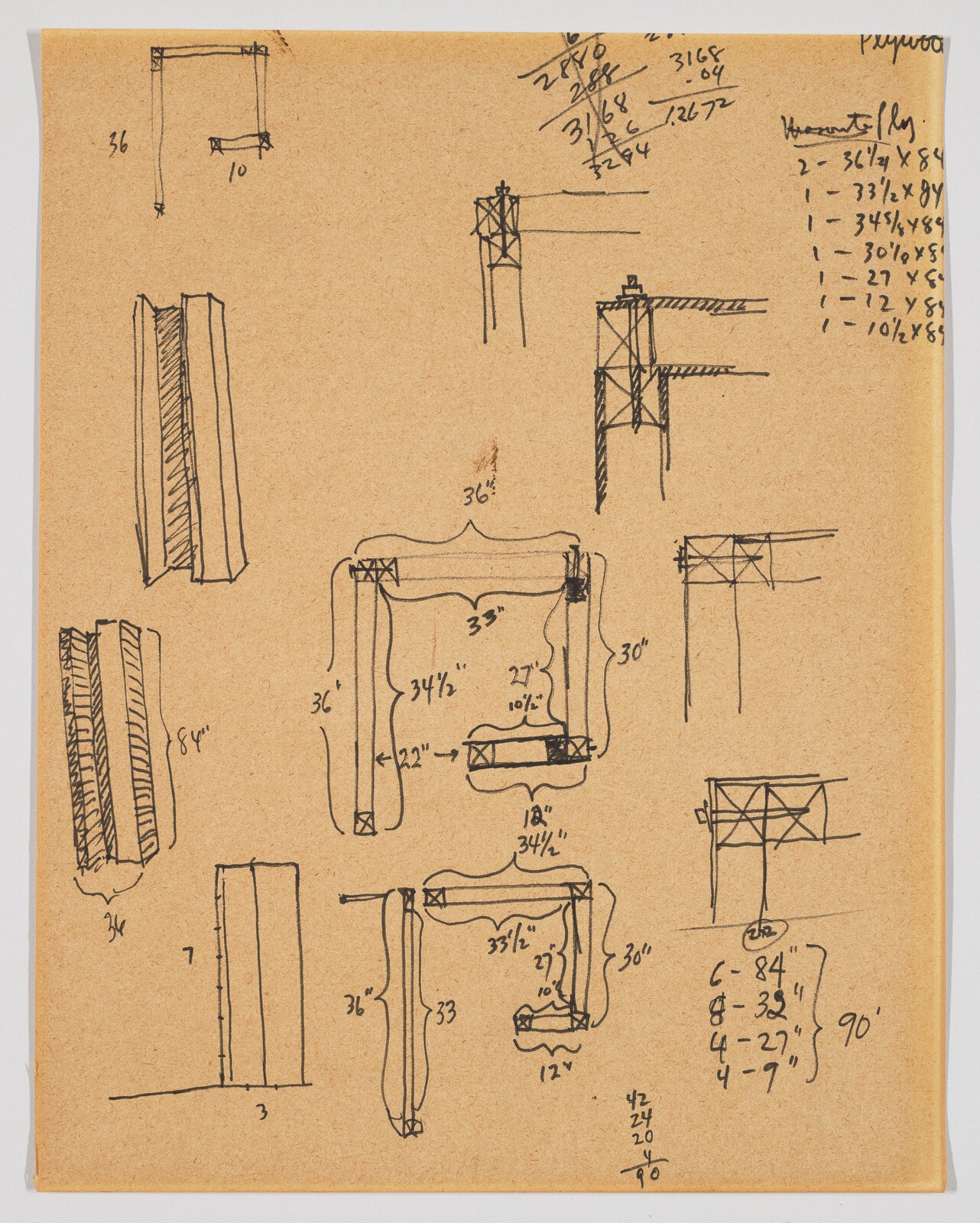 Untitled Drawing for "Wall Structures"
