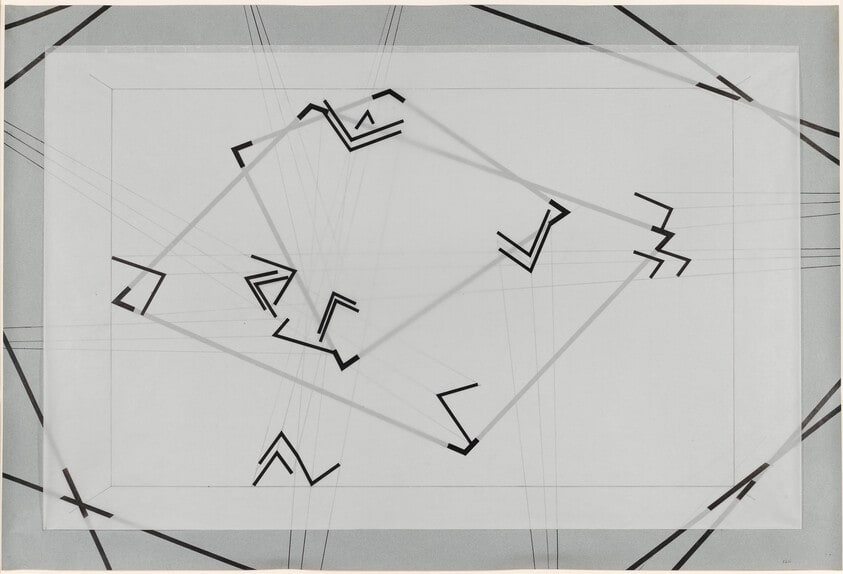 Installation Study for Any Rectangular Space: Accumulated Vision: Boundaries Designated (Configurations Indicated)