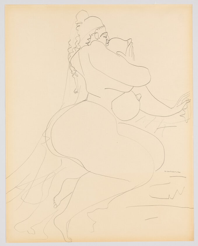 Draped Seated Nude