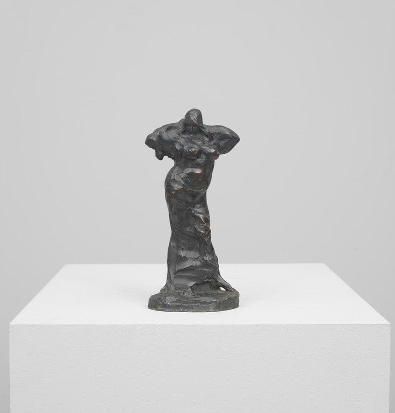 Woman Arranging Hair