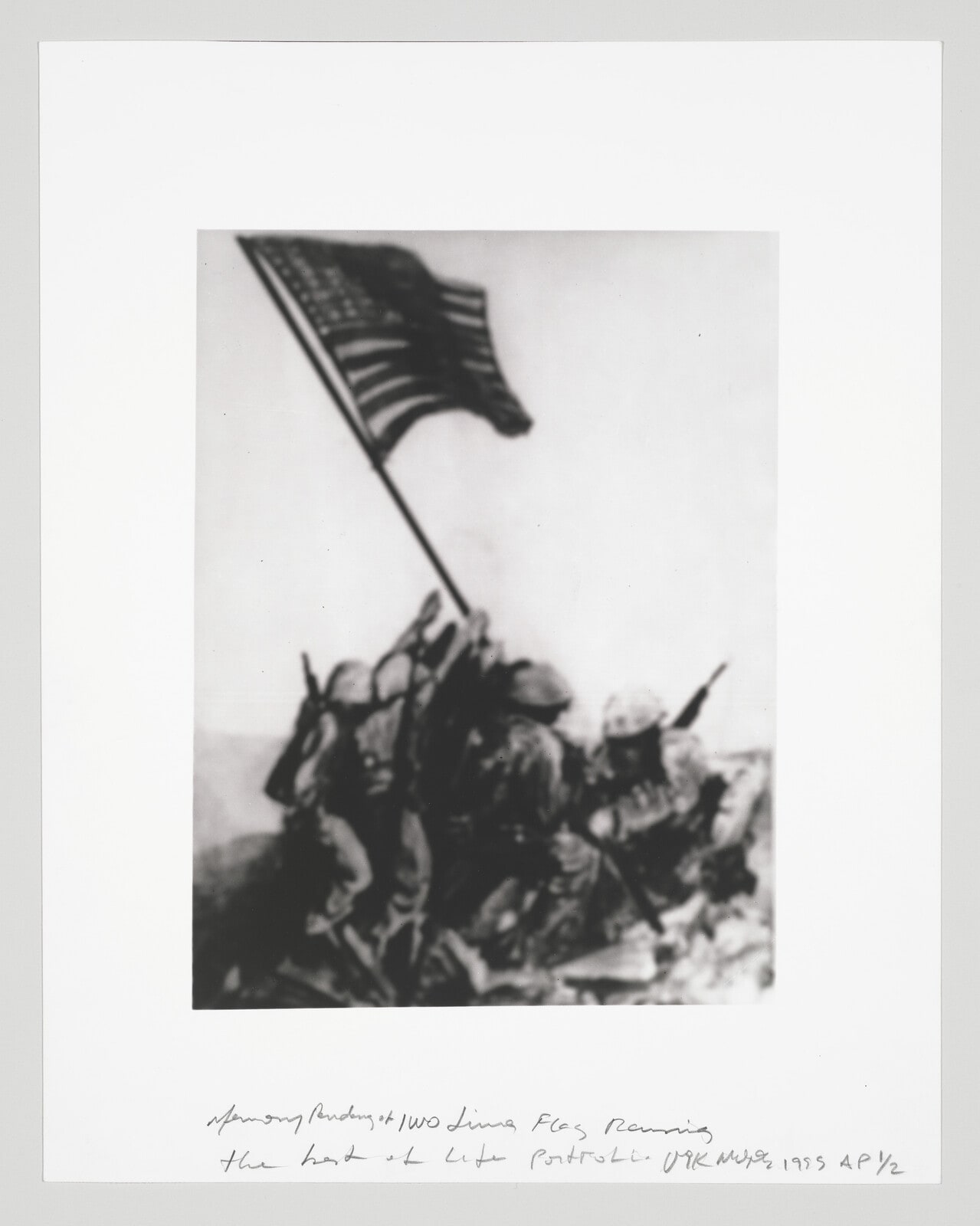 Memory Rendering of Flag Raising at Mount Subayachi, Iwo Jima