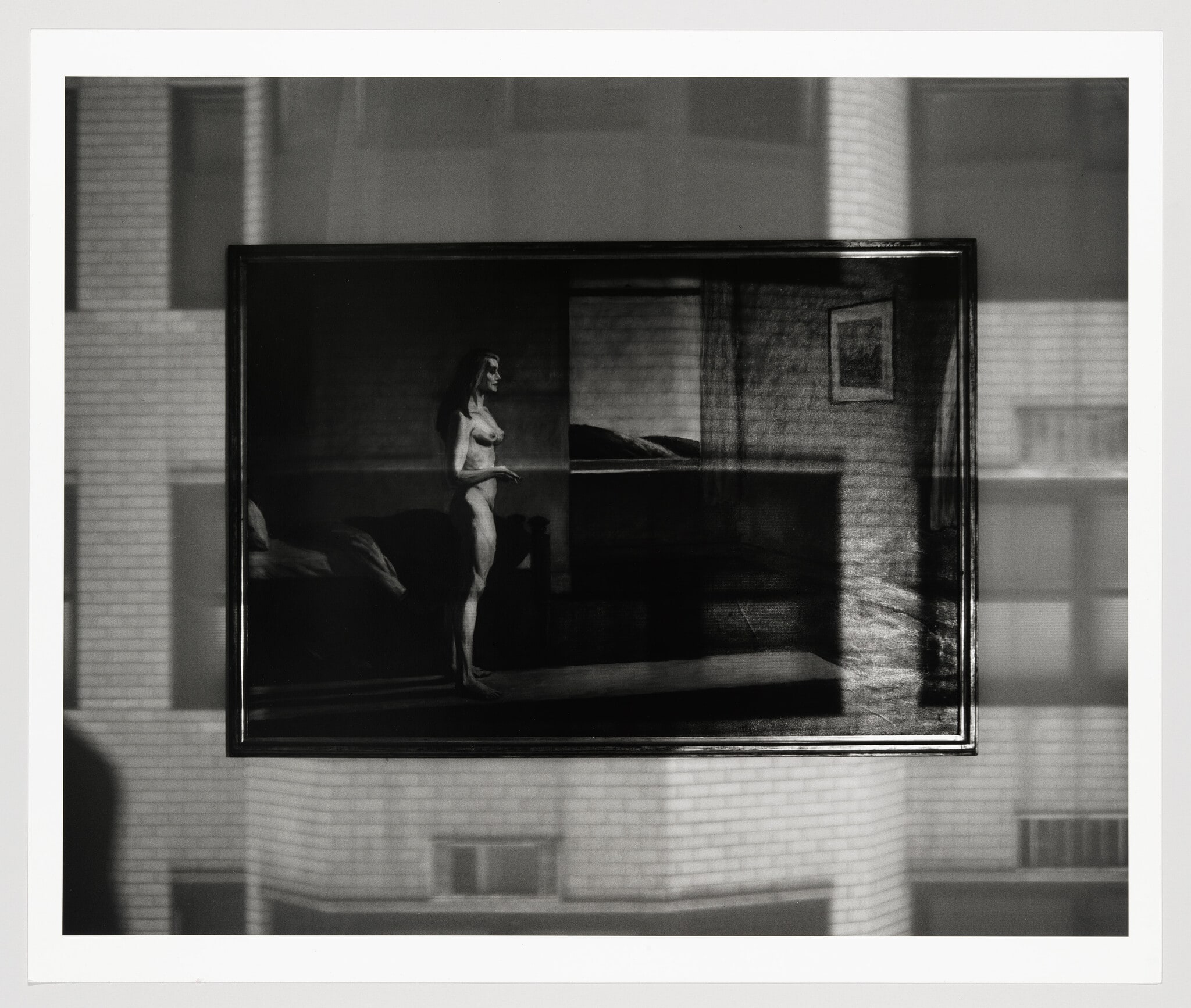 Camera Obscura Image of Windows in Gallery with Hopper Painting, Whitney Museum of American Art [Edward Hopper, Woman in the Sun, 1961]