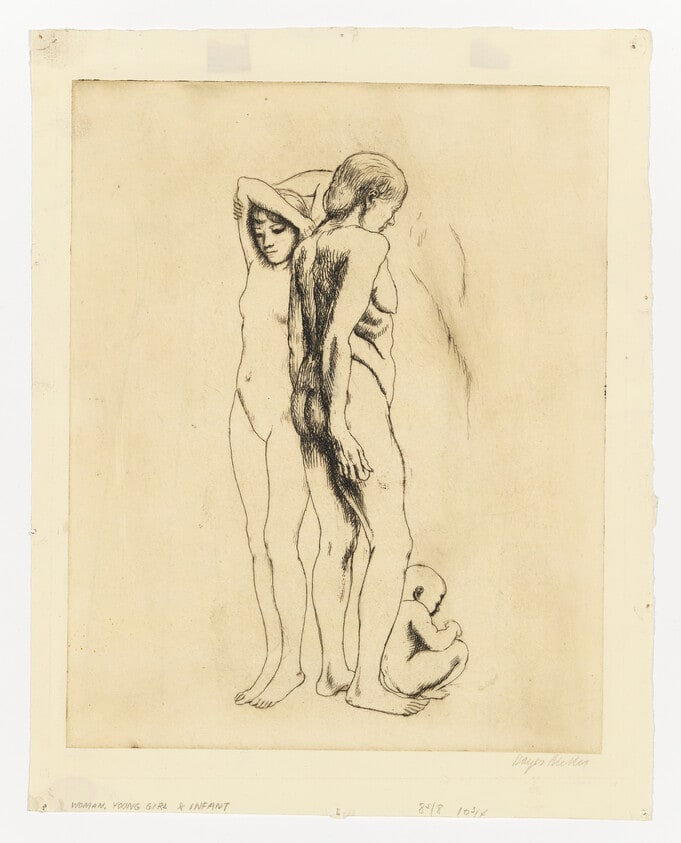 Woman, Young Girl and Infant