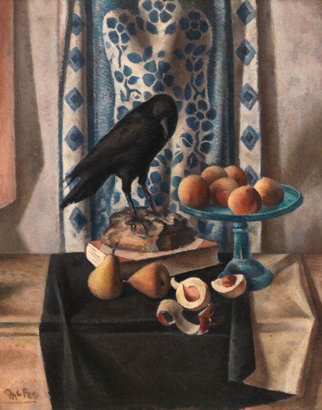 Crow with Peaches