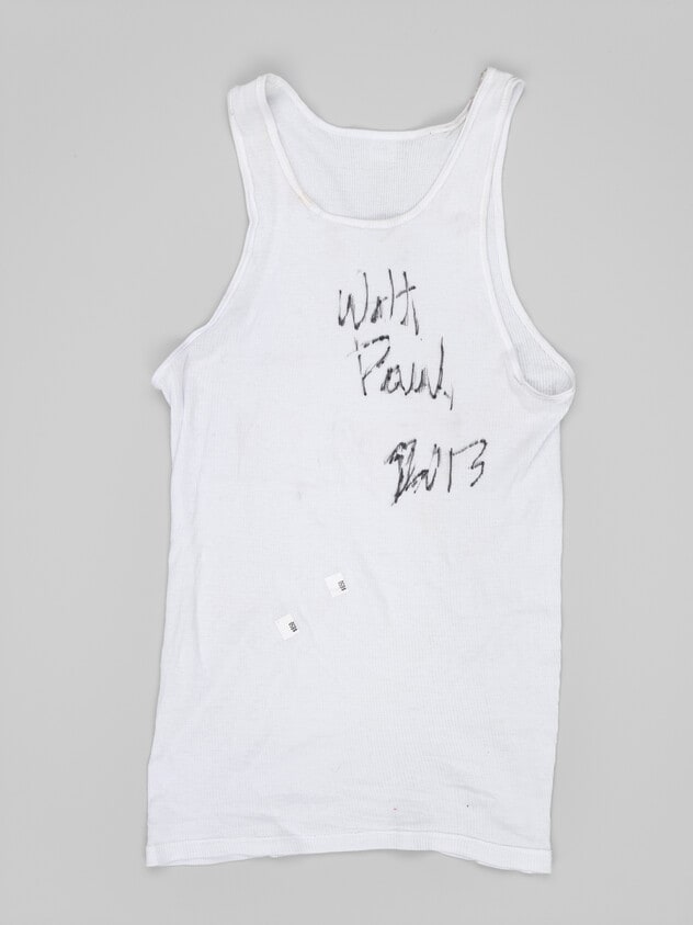Walt Paul Store, WS, Undershirt Worn by Walt Paul During the Signing Performance with White Snow, August 15, 2013