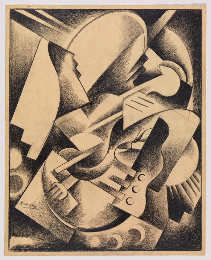 Cubist Still Life with Guitar
