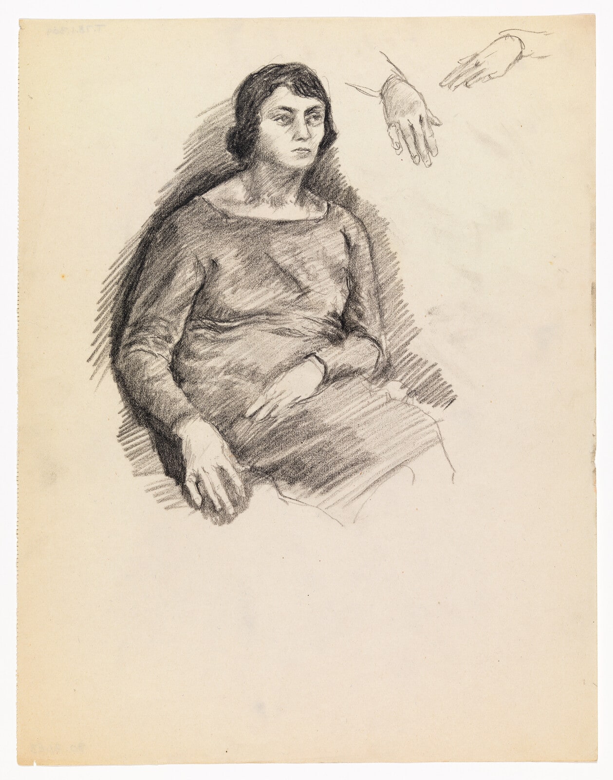 (Portrait of a Woman and Study of Hands)