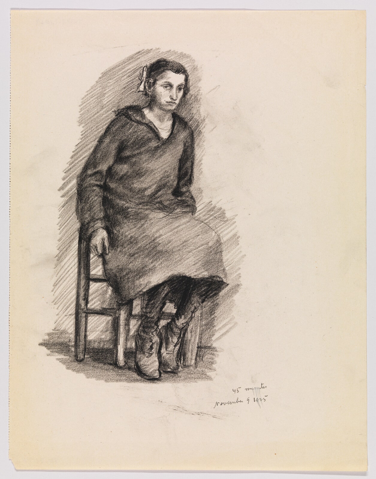 (Forty-five Minute Drawing of a Seated Woman)