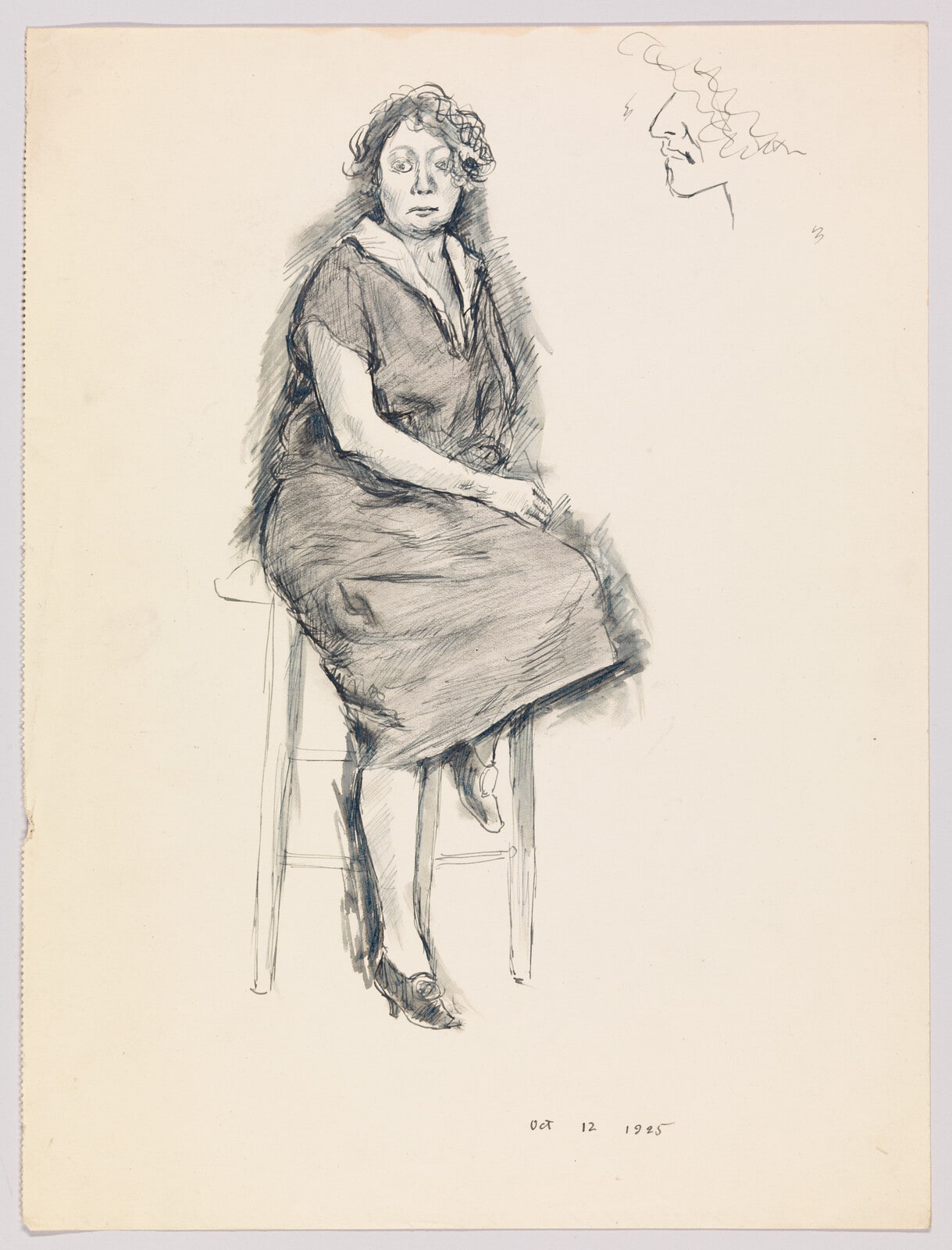(Woman Seated on Stool)