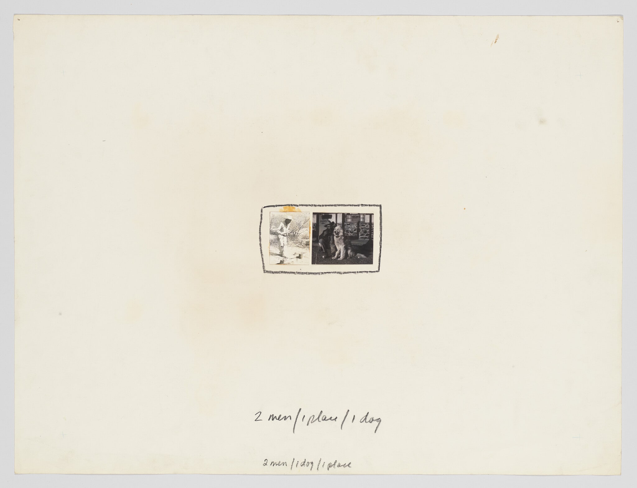 2 men/1 place/1 dog
