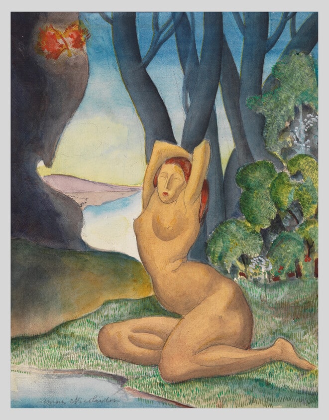 (Seated Nude)