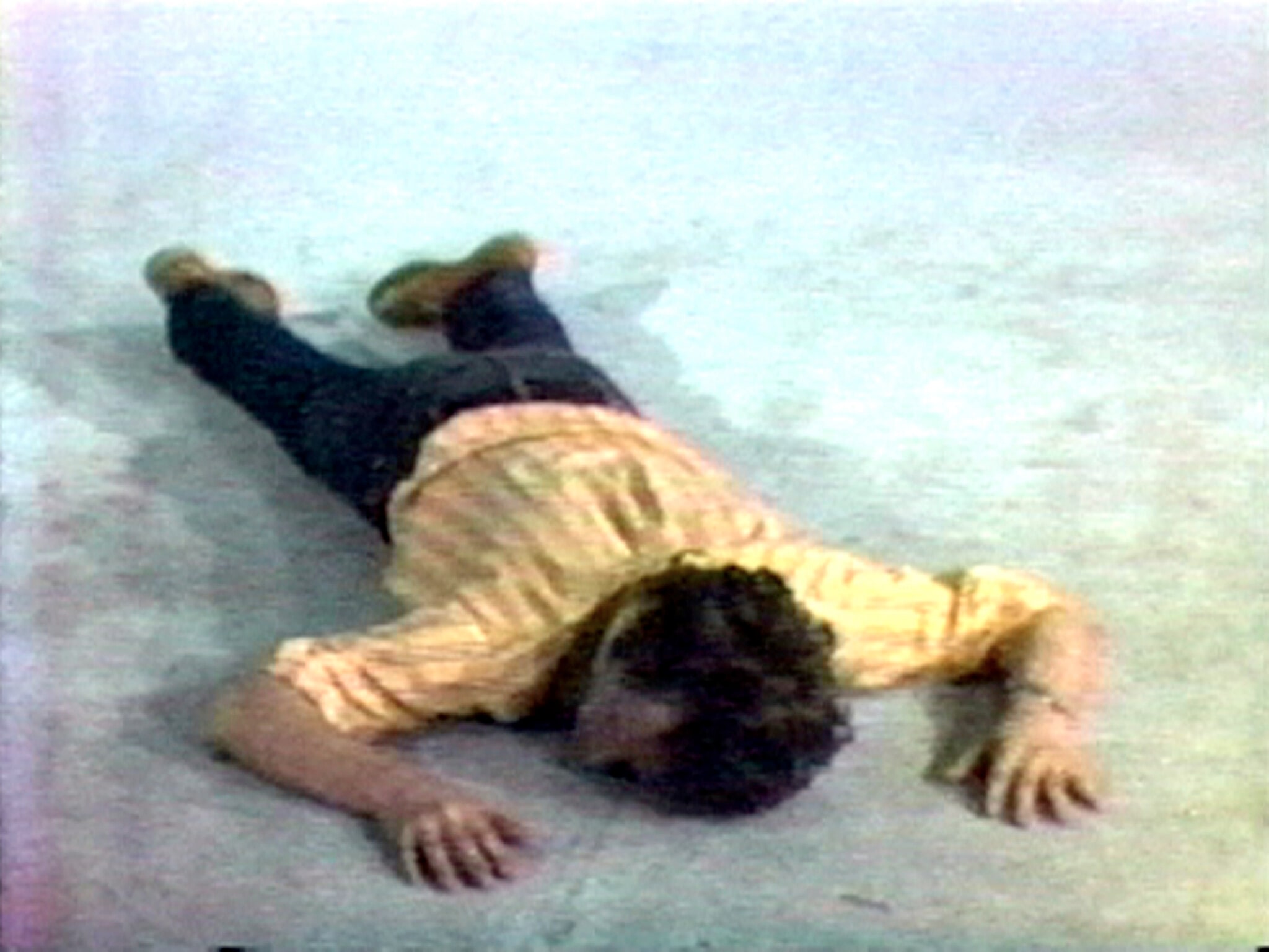 Tony Sinking Into the Floor, Face Up, and Face Down