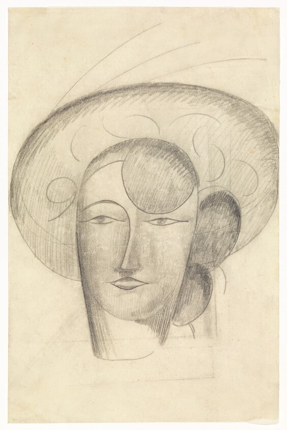 Head of a Woman with Hat